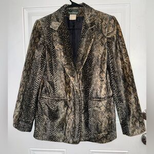 Harve Benard Vintage Snake Print Blazer